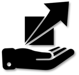 Drîm symbol (growing arrow from the bottom-left to beyond the top-right of a box)