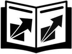 An open book with drîm pictograms on each page